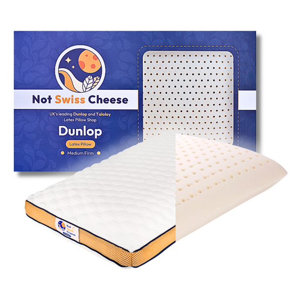 Dunlop Medium Support Queen Size Latex Foam Pillow - Experience the rejuvenating power of a good night's sleep with Not Swiss Cheese's Natural Dunlop ...